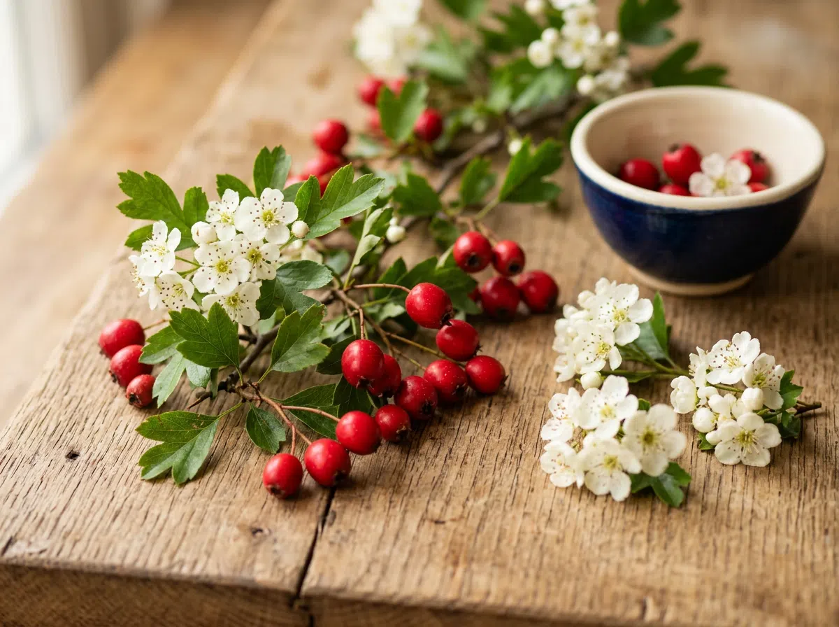 Hawthorn extract supplement cardiovascular - fresh hawthorn berries